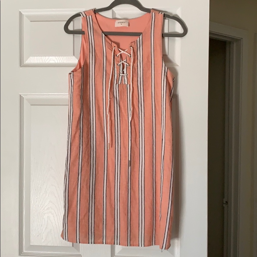 Everly coral dress